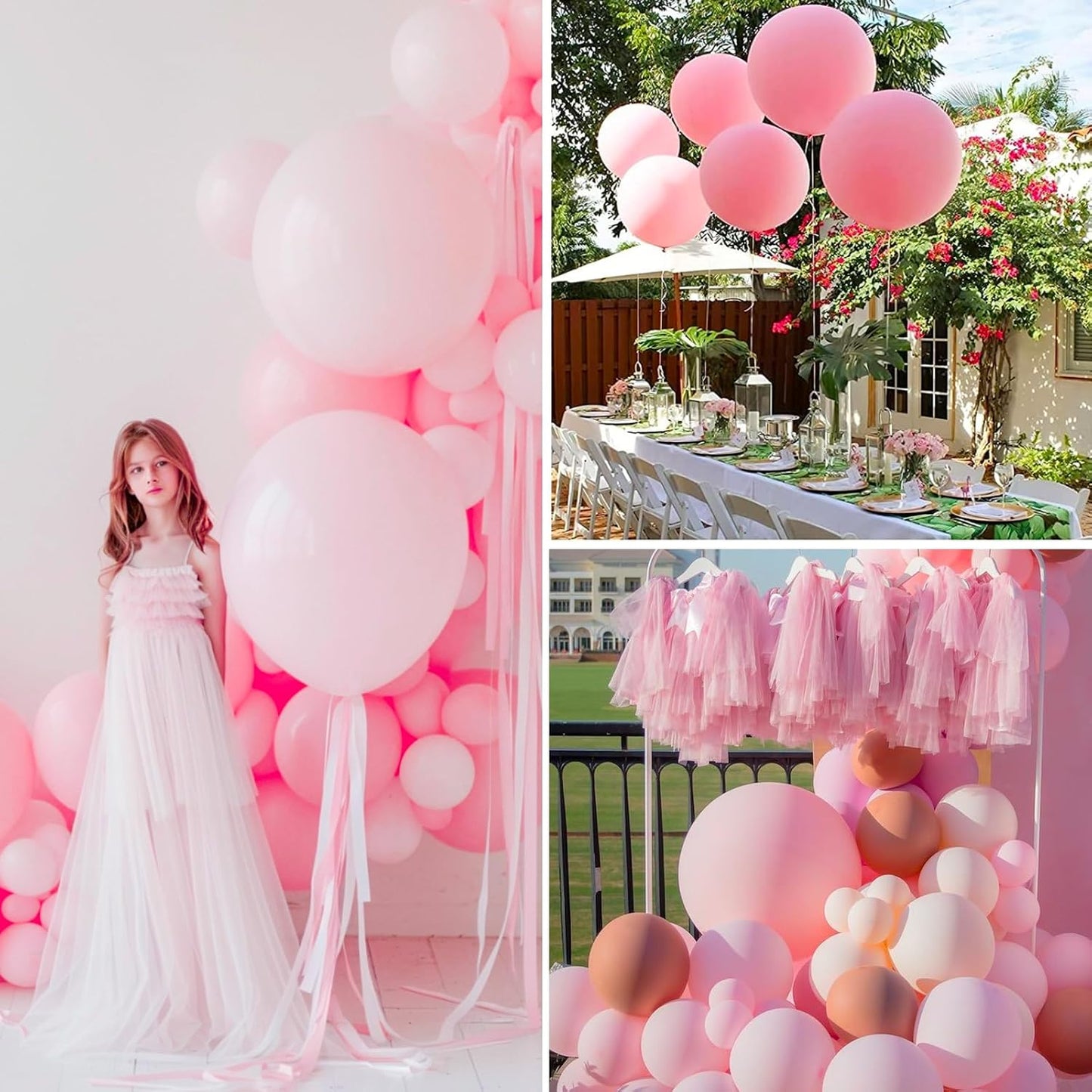 PartyWoo Baby Pink Balloons - 20pcs 18 Inch Pastel Latex Helium Balloons for Baby Showers & Celebrations