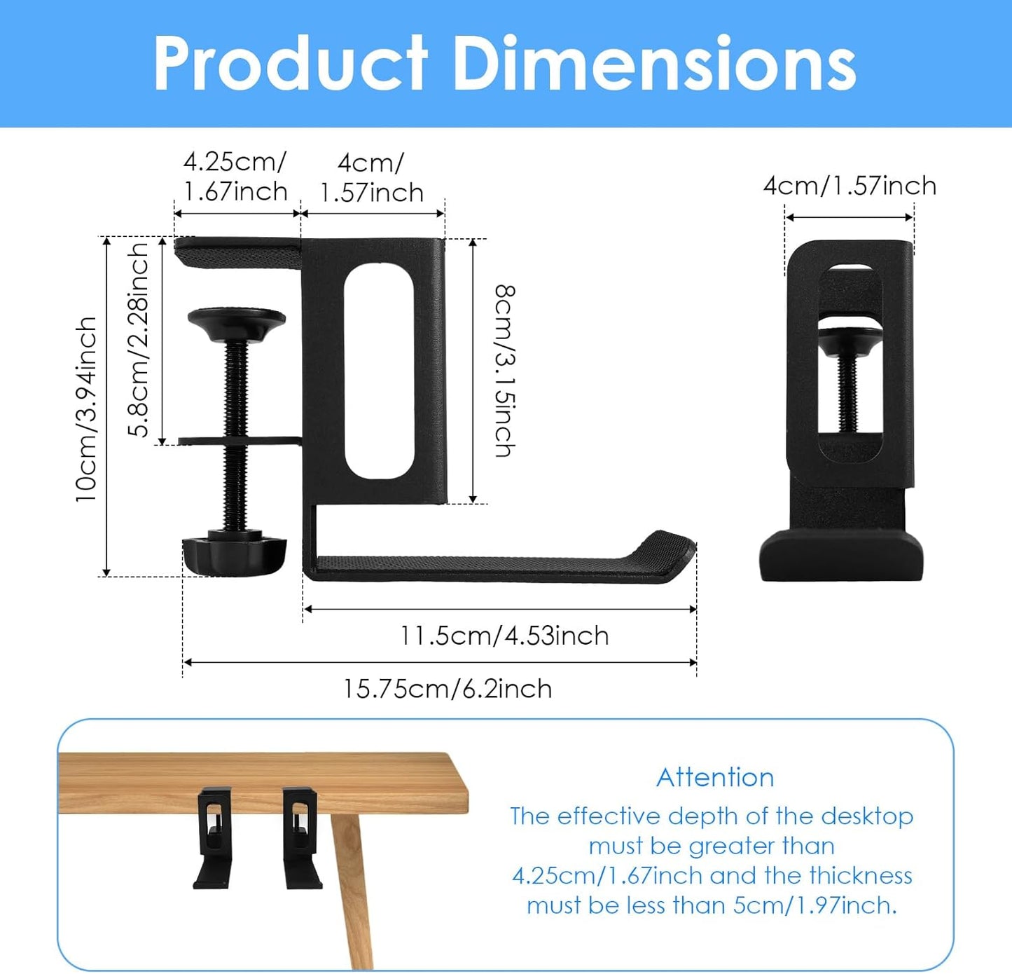WHQLANG Laptops,Tablets,Keyboards,Backpack Desk Side Laptop Holder, Vertical Desk Side Storage Laptop Holder