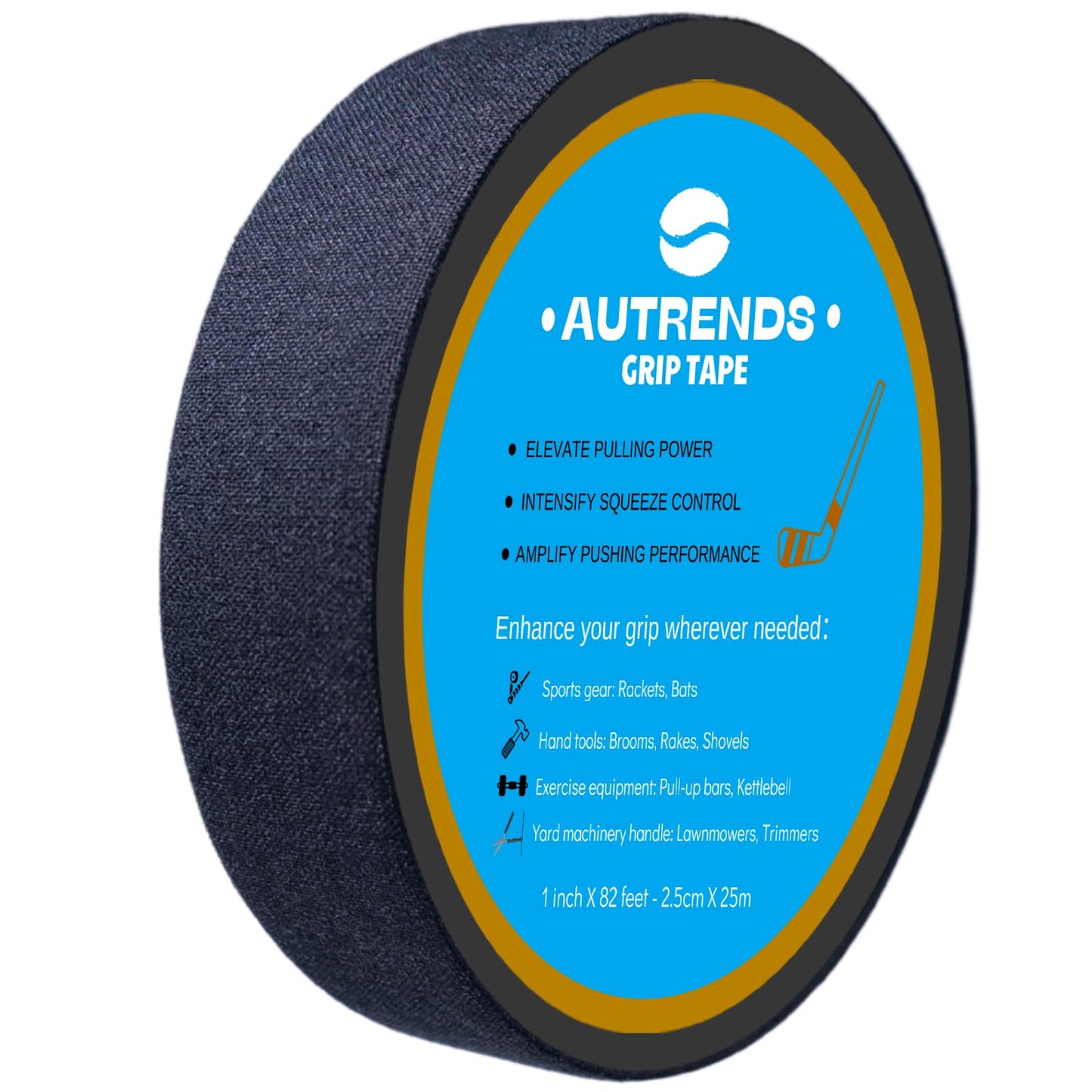 Autrends Grip Tape - Multipurpose Goon Grip Tape for Guns, Handgun, Rifle, Pull Up Bars, Barbells, Dumbbells, Tools, Handles, Bats, Rackets, Yard Tools, Wire Wrap-1 Inch x 82 Feet
