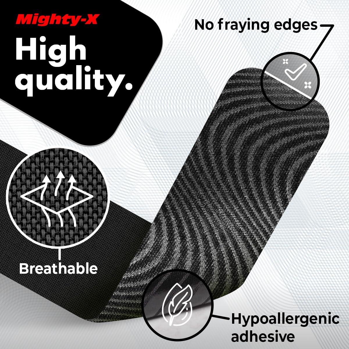 Waterproof Kinesiology Tape - [3 Rolls] - Kinetic Tape - Joints Support & Muscle Pain Relief - 16.4 ft Uncut Knee Tape + 50 Videos - Muscle Tape - Easy to Apply Shoulder Tape