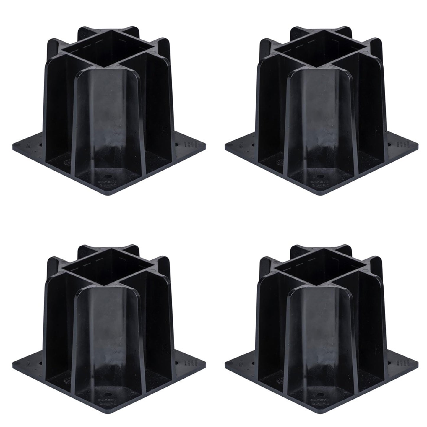 Tie Down Engineering Safety Guard Guardrail Base | Reusable Fall Protection Accessories| 4 Pack with Washers & Drill Bit