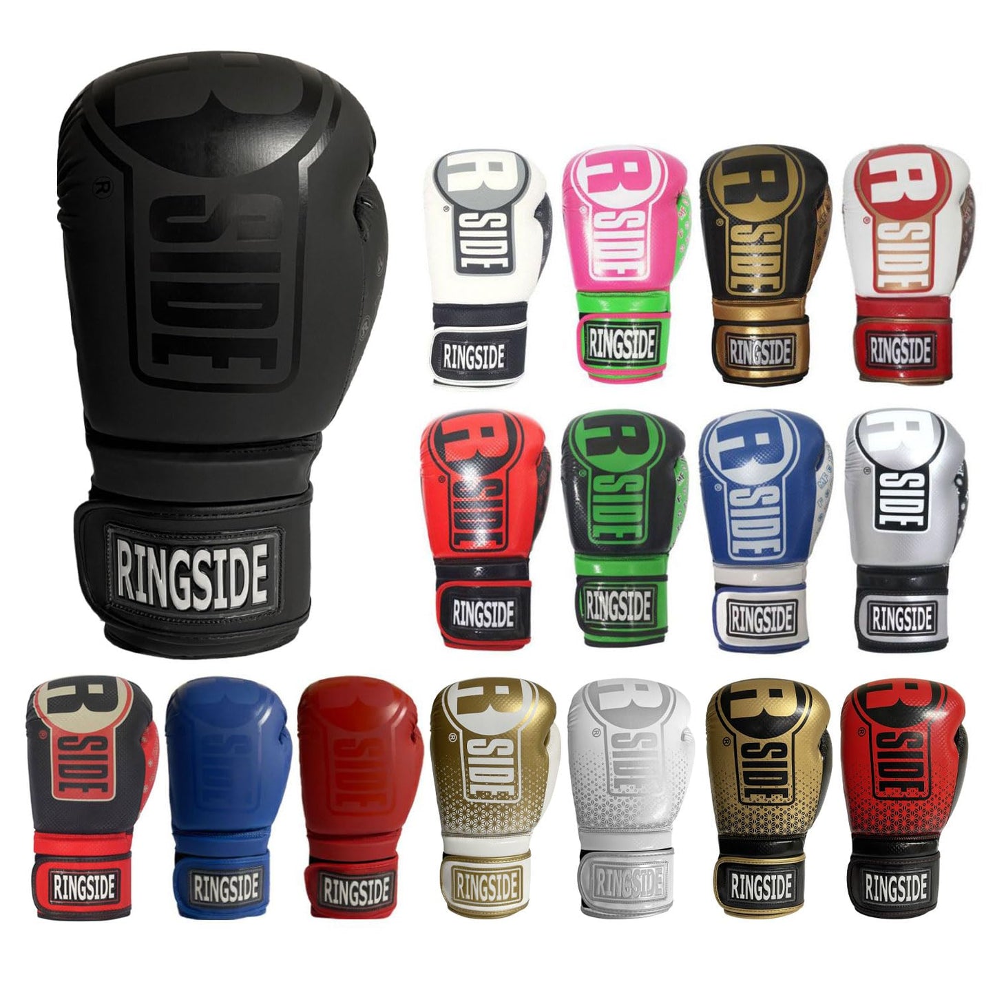 Ringside Apex Flash Sparring Gloves, IMF-Tech Boxing Gloves with Secure Wrist Support, Synthetic Boxing Gloves for Men and Women, Black and Black, 16 oz