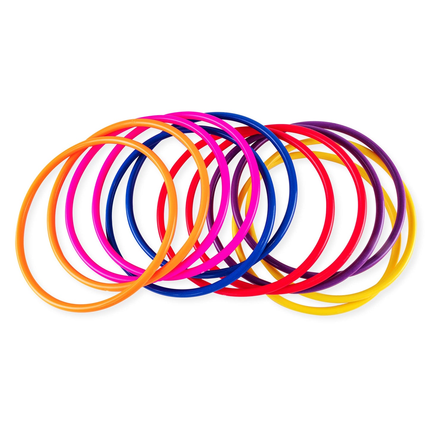 Super Z Outlet Colorful Plastic Ring Toss Outdoor Activity Games for Sports Practice Speed Agility Training (12 Pack)