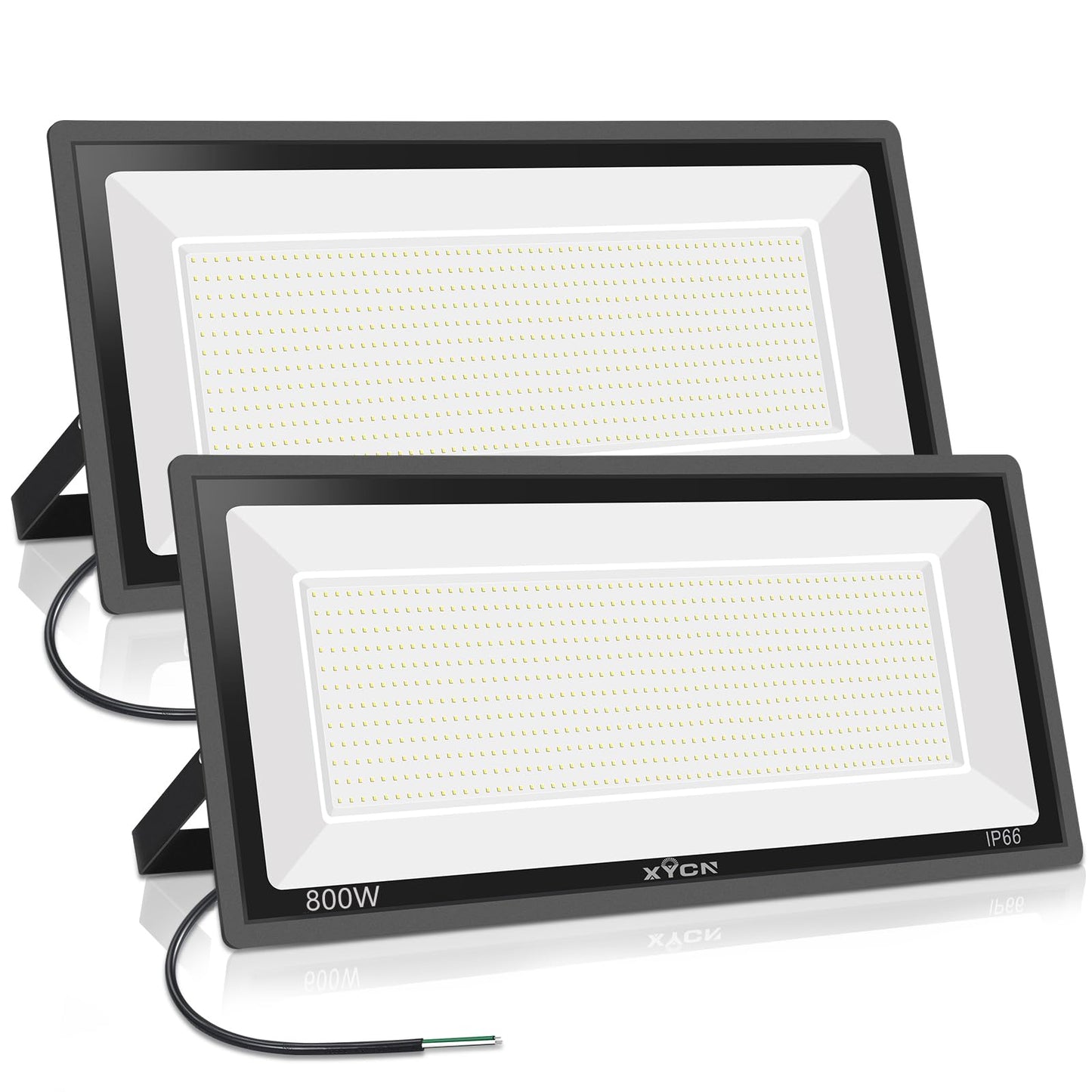 XYCN 800W 2pack LED Flood Lights,3700 watt Equivalent 89500LM Super Bright Outdoor LED Arena Lights 100-277V IP65 Waterproof 5000K Daylight Commercial Lighting for Stadium,Backyard, Parking lot etc
