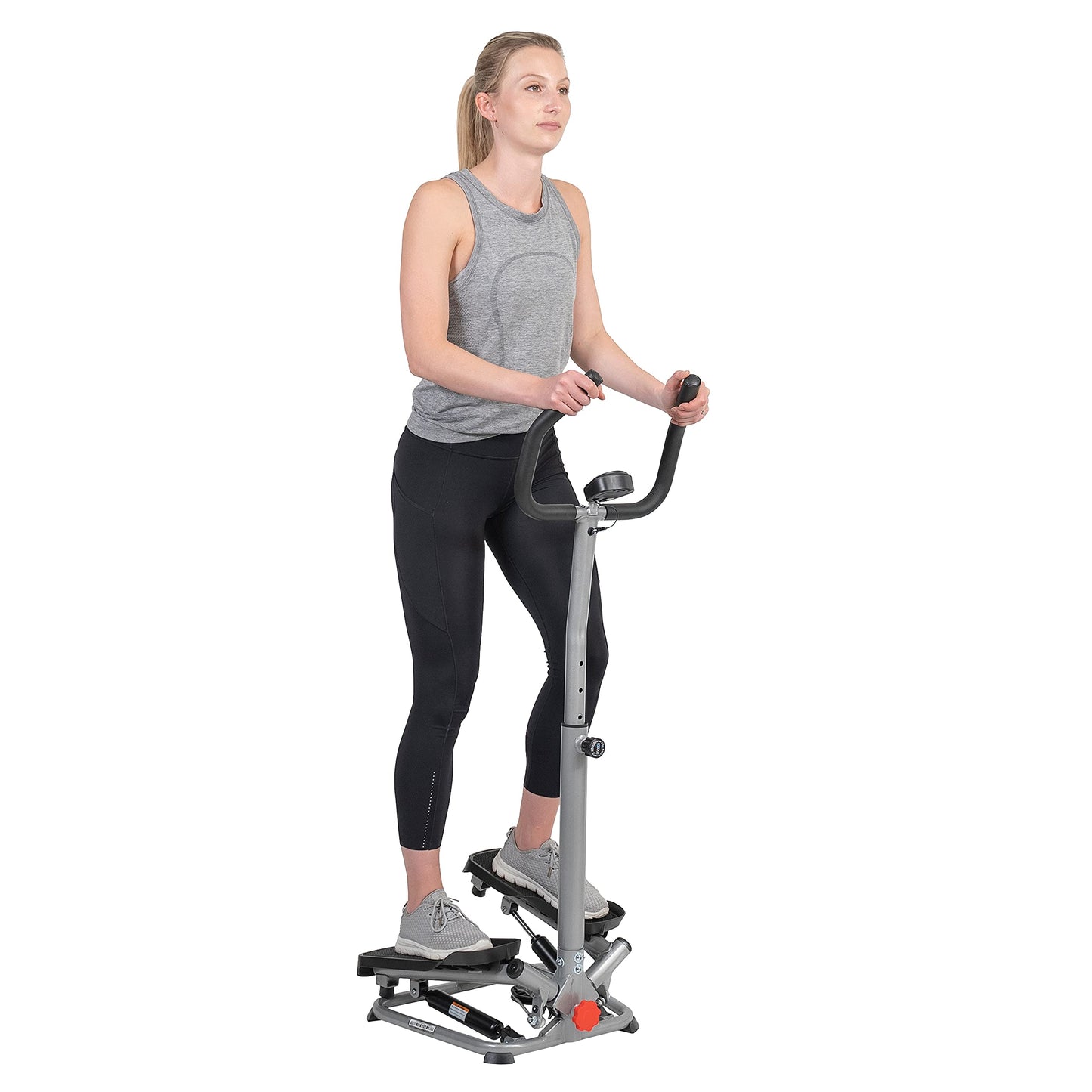 Sunny Health & Fitness Twist Stair Stepper Machine with Handlebar, Low Impact Stepper, Compact & Space Saving for Home Workouts SF-S020027