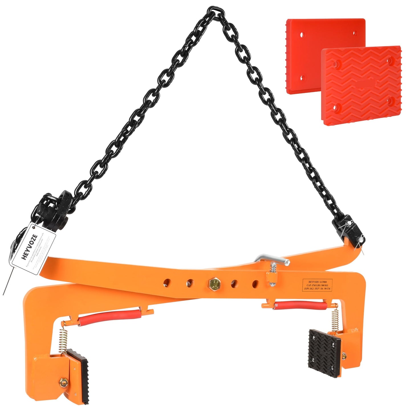 HEYVOZE 1763 lbs Heavy-Duty Stone Lifting Clamp, 14.2–35.5 in Opening Range, Granite Slab Lifting Clamp for Vertical Hoisting of Stone Slabs and Blocks
