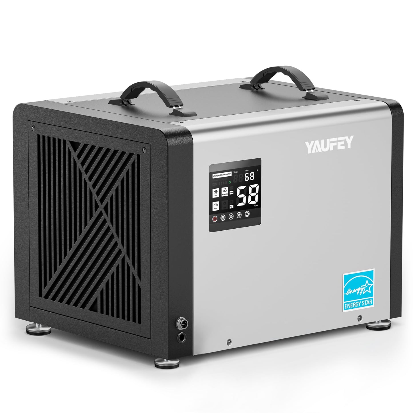 Yaufey 70 Pints Energy Star Commercial Dehumidifier with Drain Hose for 5000 Sq. Ft. Crawl Space, Basement, Industrial, 10-90% RH Humidity Control, 24/7 Continuous Drainage,TUV Certified,5-Yr Coverage