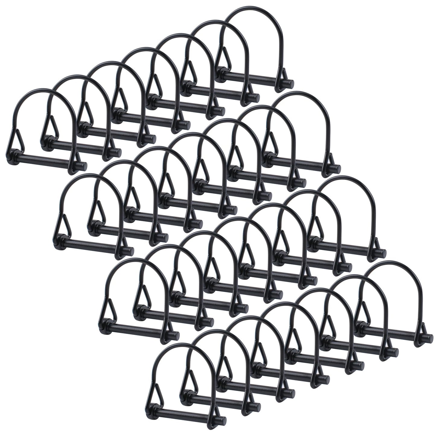 INCREWAY 28 pcs Wire Lock Pin, 1/4" Heavy Duty Safety Coupler Shaft Locking Pin Round Loop Wire Lock Trailers Pin for Farm Lawn Garden