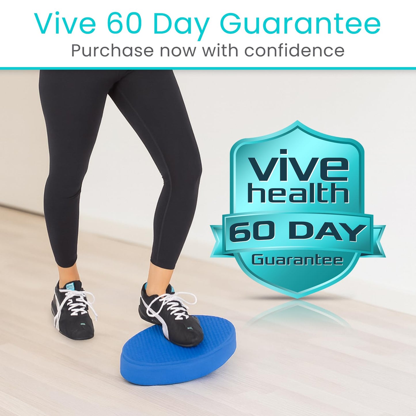 Vive Oval Balance Pad - Wobble Cushion for Physical Therapy and Rehabilitation Equipment - Soft Stability Trainer Foam for Workouts, Yoga, Core Strength and Pilates - Device for Women, Men and Kids