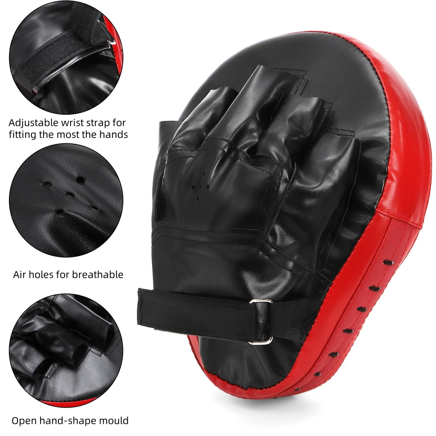 Cididu 2-in-1 Punching Mitts Kick Pack Set, Boxing Mitts Focus Pad for Beginners, Durable Taekwondo Kick Pad, Adjustable Soft Shield Training Pad Set for Kickboxing Karate Muay Thai MMA Training
