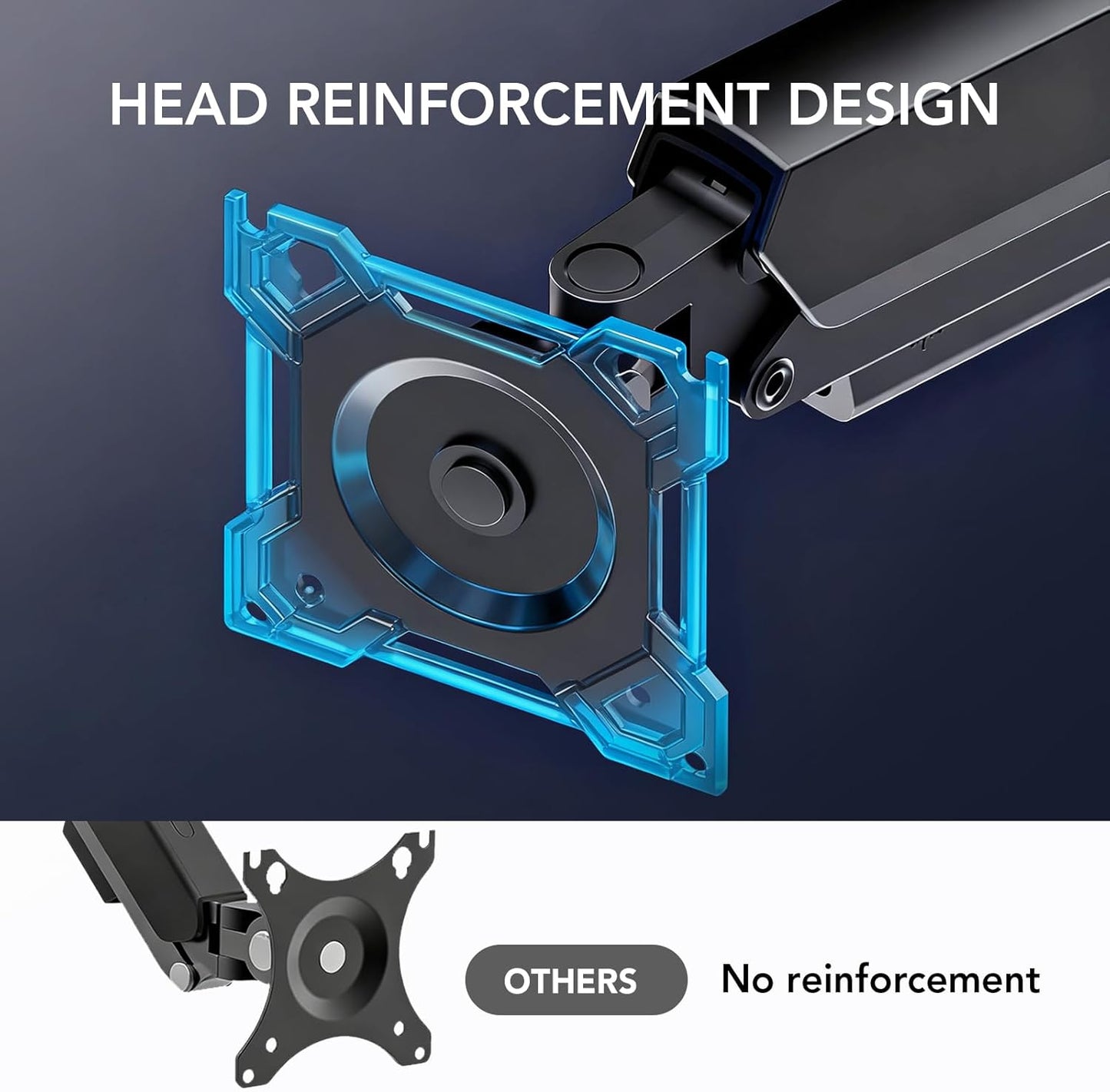 AX WABER 17-32 inch Grommet 4.4 22lbs AX09DB01 Single Monitor Arm, Monitor Mount for Screens Gas Spring Adjustable