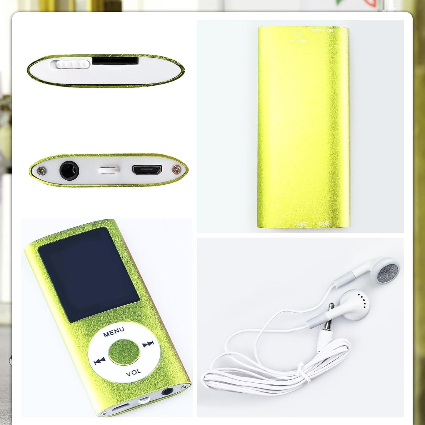 Flylin MP3 MP3 Player,1.8 Inch Player,Portable Multifunctional Digital Music LCD Music-Player with Earphone,Build