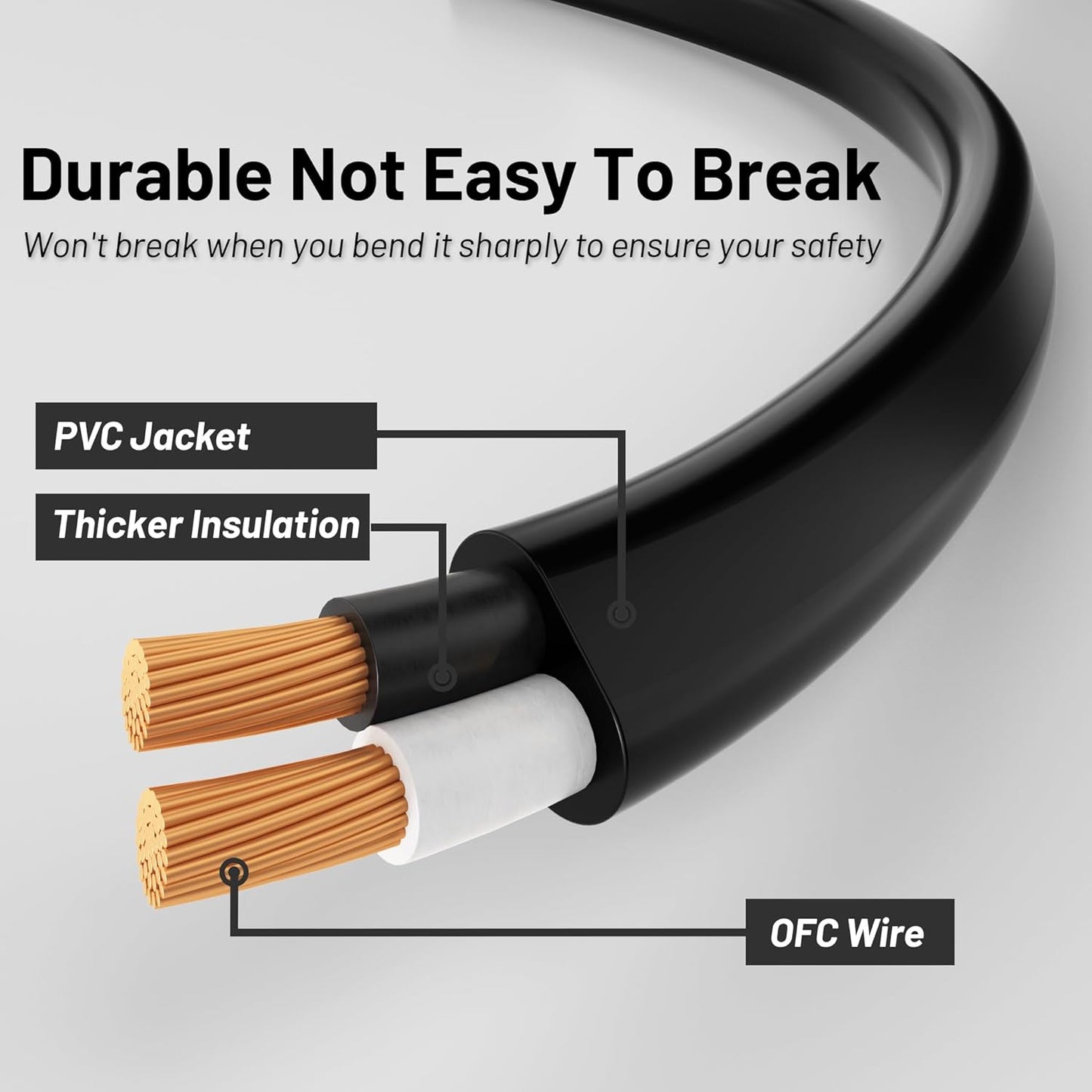 Vockjour 2 5Ft PS5/PS4/PS3 5 4 3, Prong AC Power Cord Black, Universal Power Cable Replacement for Sony Slim