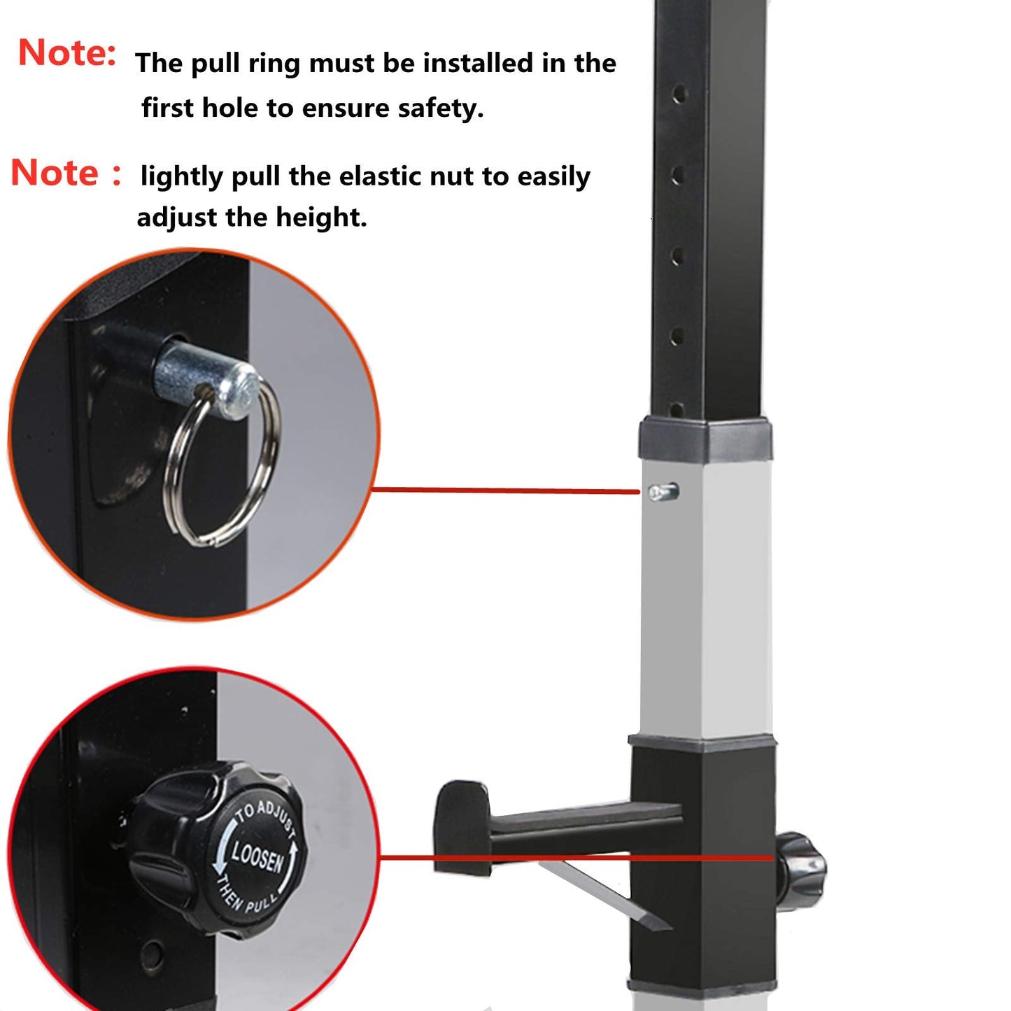 Achamusi Barbell Rack Stand - Multifunctional Adjustable Squat Rack, Heavy-Duty Dumbbell Rack，Strength Training Dip Station, Home Gym Equipment Max Load 550lbs