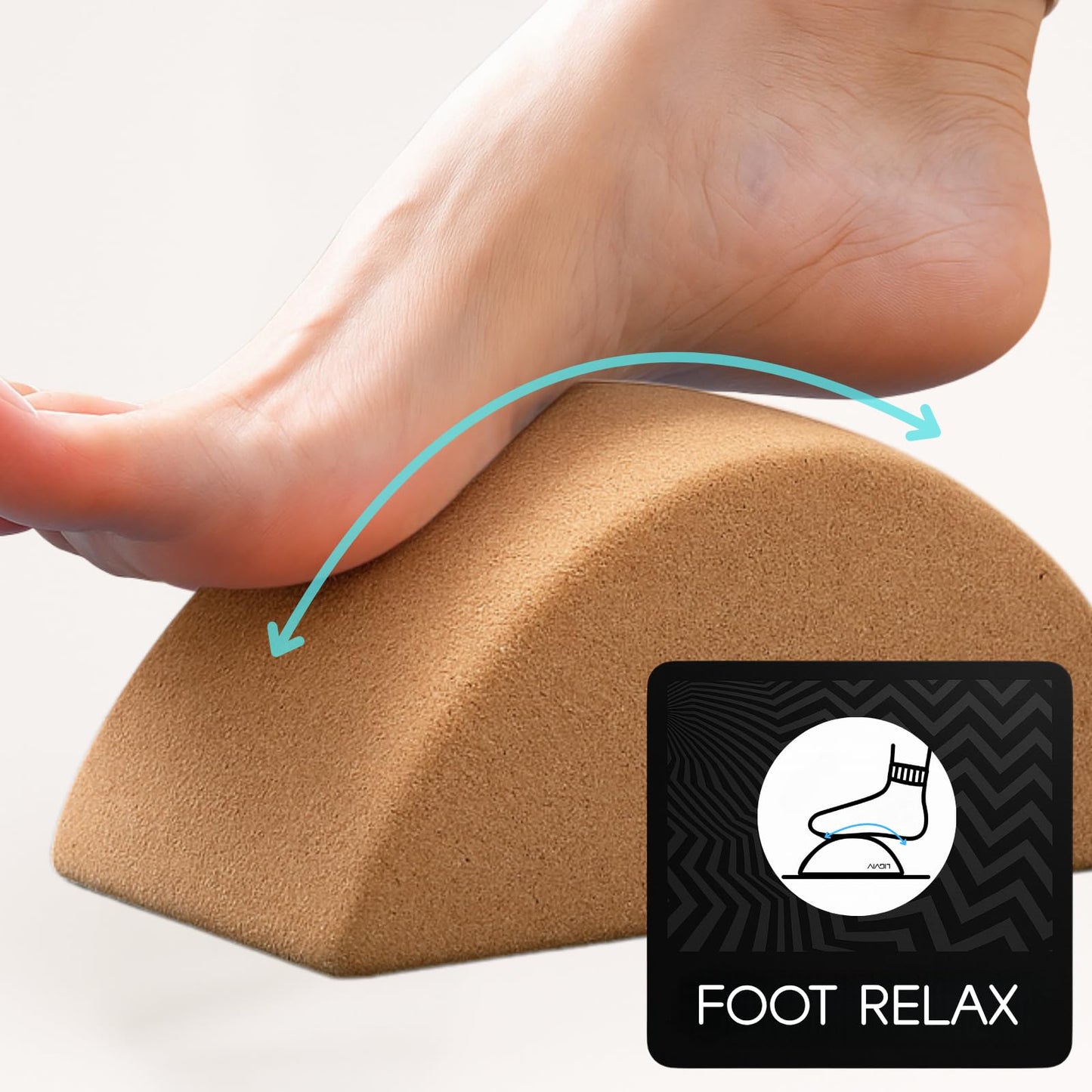 LIGVIV Calf and Foot Stretcher, Adjustable 0-90° Cork Rocker Board for Muscle Stretching, Physical Therapy and Plantar Fasciitis Relief