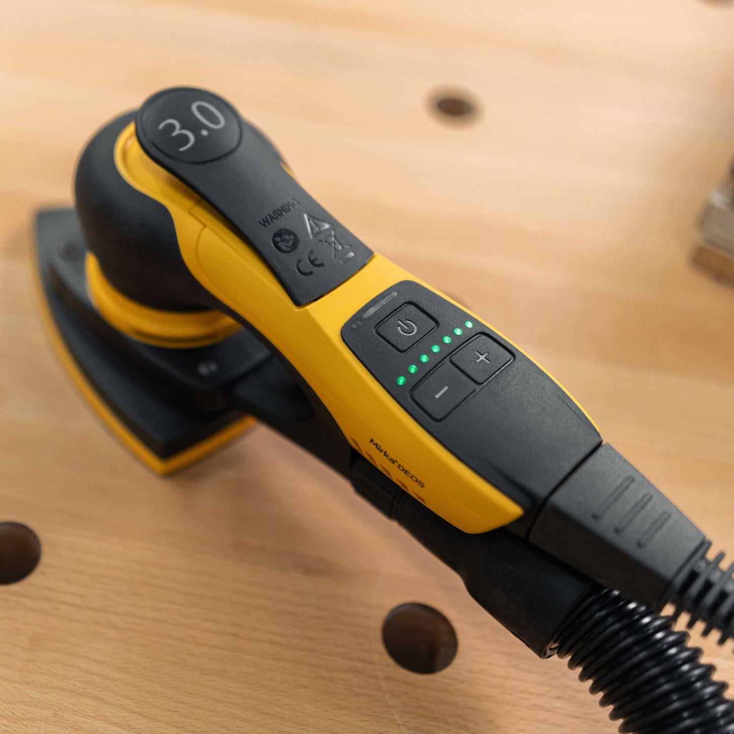 Mirka DEOS II Delta 663X Orbital Sander 4"x6"x6" Triangle Detail Sander, 3mm Orbit, Brushless Motor, Low Vibration, Dust-Free Corner Sander for Woodworking, Drywall, Painting & Furniture