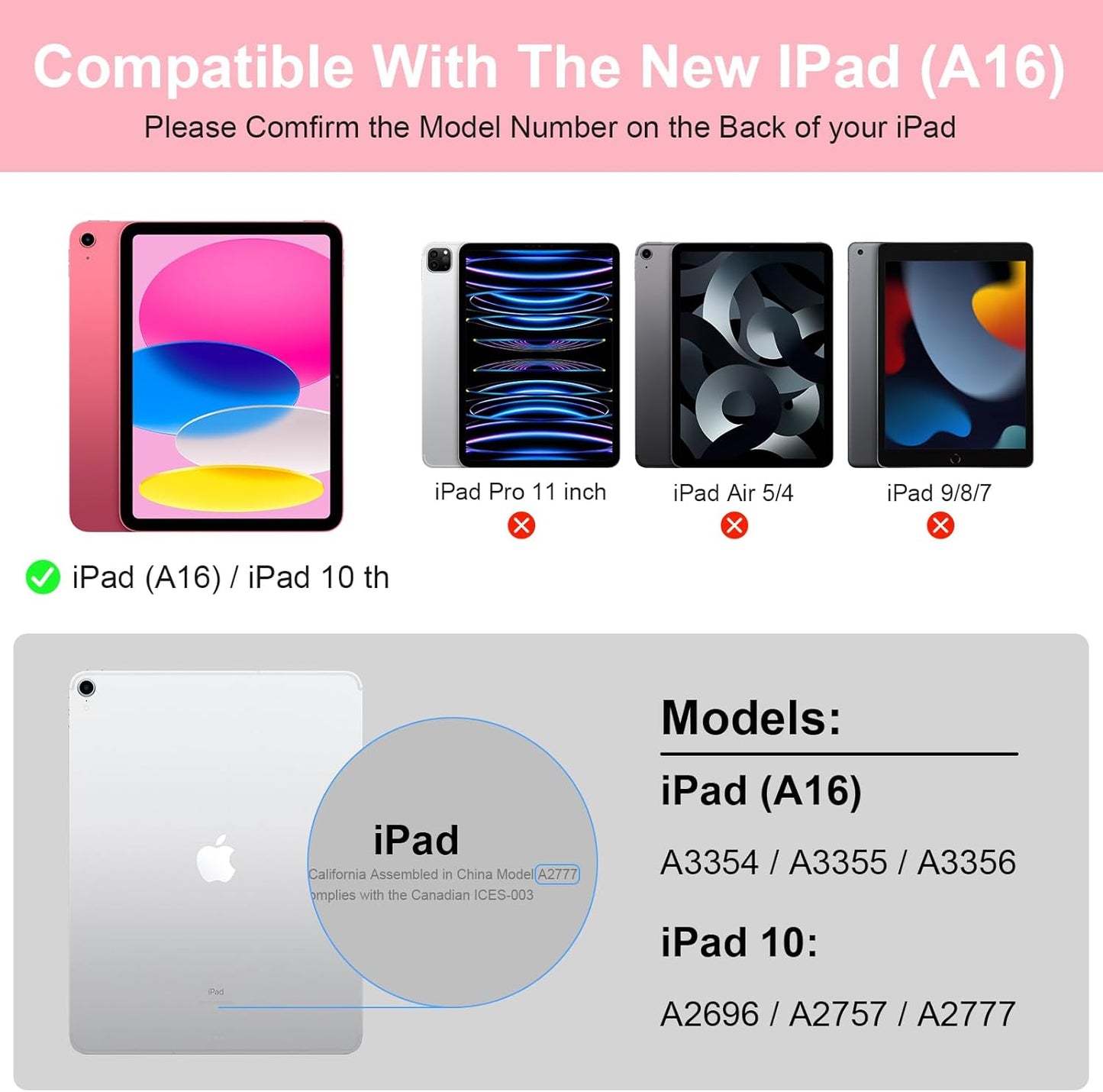 FGZZROU 10th/11th(A16) 2022/2025, 10.9 Inch for iPad Generation Case with Keyboard Magnetic Detachable Bluetooth