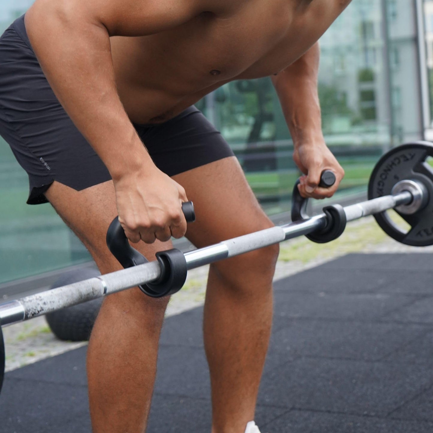 Kensui Swissies45: Angled Grip Handle Attachment for Pull-up Bars, Barbells, Machines and Resistance Bands