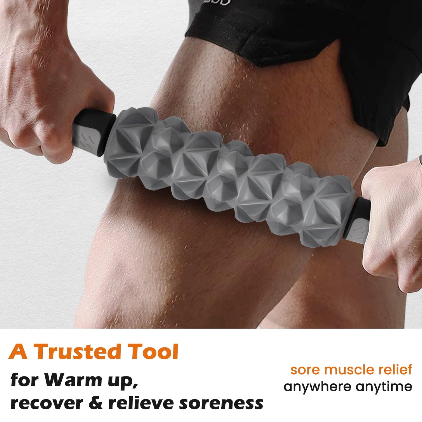 KITWILD Muscle Roller Stick, Massage Roller Stick for Athletes, Body Massage Stick for Muscles Deep Tissue, Muscle Relaxation Roller for Physical Therapy, Myofascial Release, and Yoga Therapy