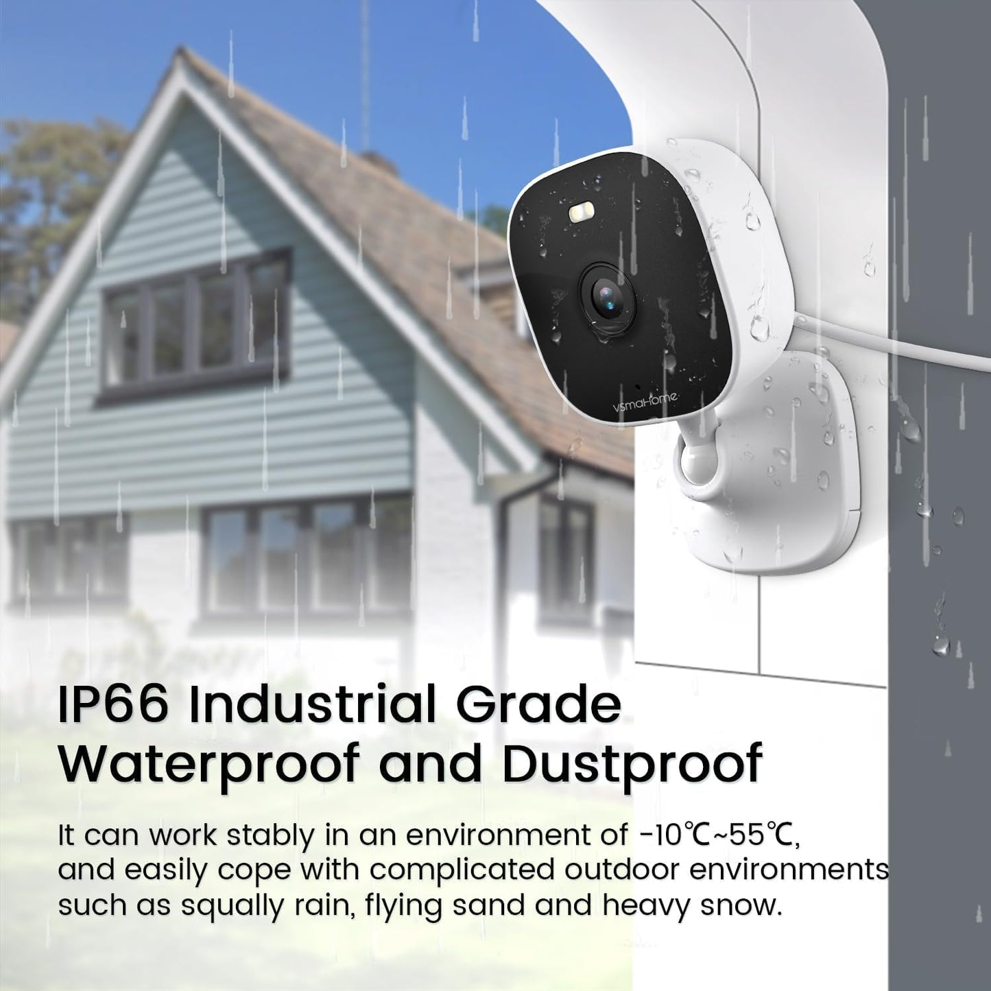 VSMAHOME 1080P 2.4G 2-Way Cameras for Home Security with Night Vision, Outdoor/Indoor Cameras for Baby/Elder/Dog/Pet