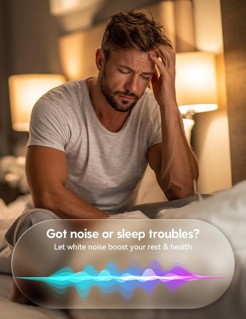 Babelio White Noise Sound Machine - Pocket Mini Pro | 1000mAh Battery, 25 Non-Looping Sounds, Timer & Memory Function
