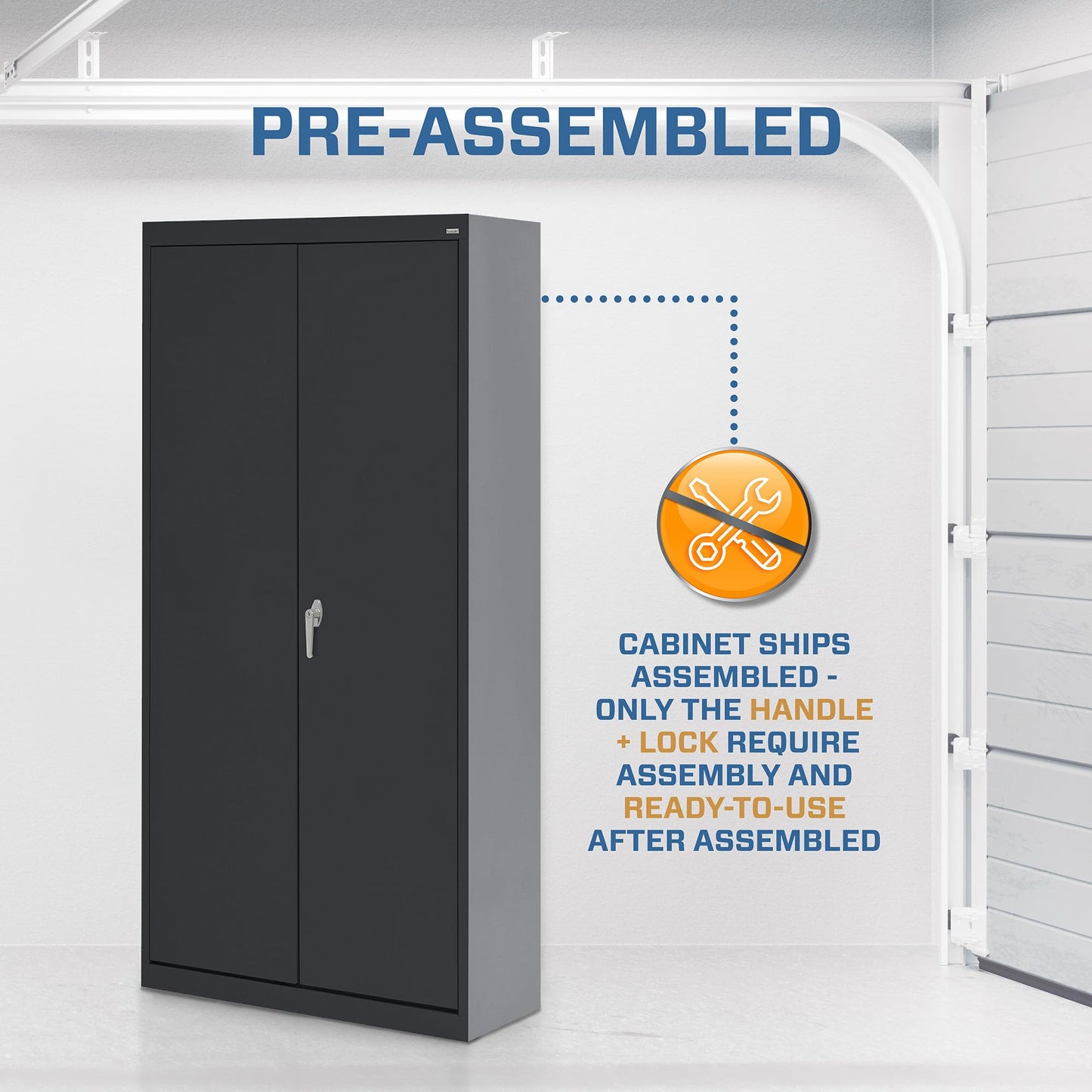 SANDUSKY Value LINE Series 3-Shelf 24-Gauge Garage FREESTANDING Storage Cabinet in B