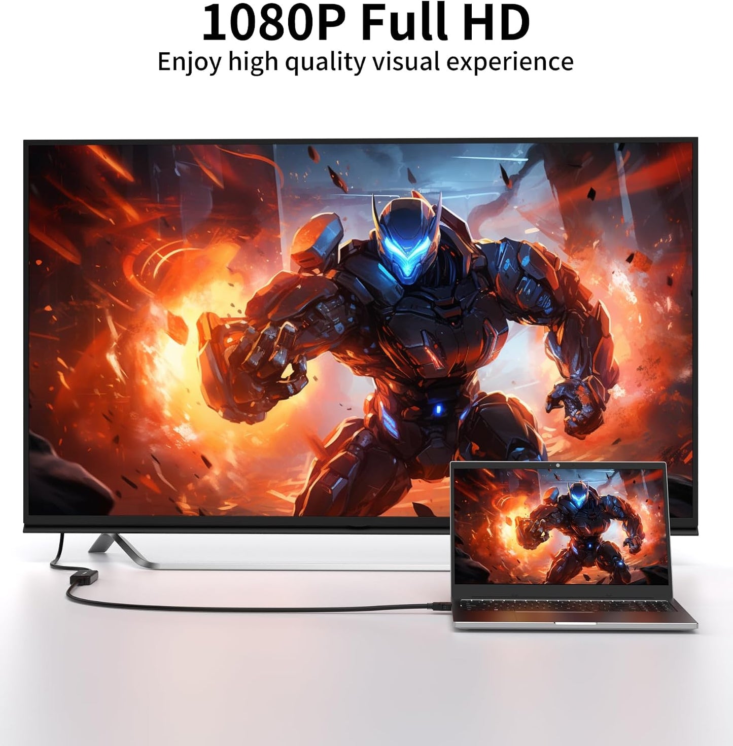 fairikabe 4K@60Hz, 4.9ft/1.5m PS5/PS4 HDMI to DisplayPort Cable Unidirectional HDMI Source to DP Monitor, Plug and Play