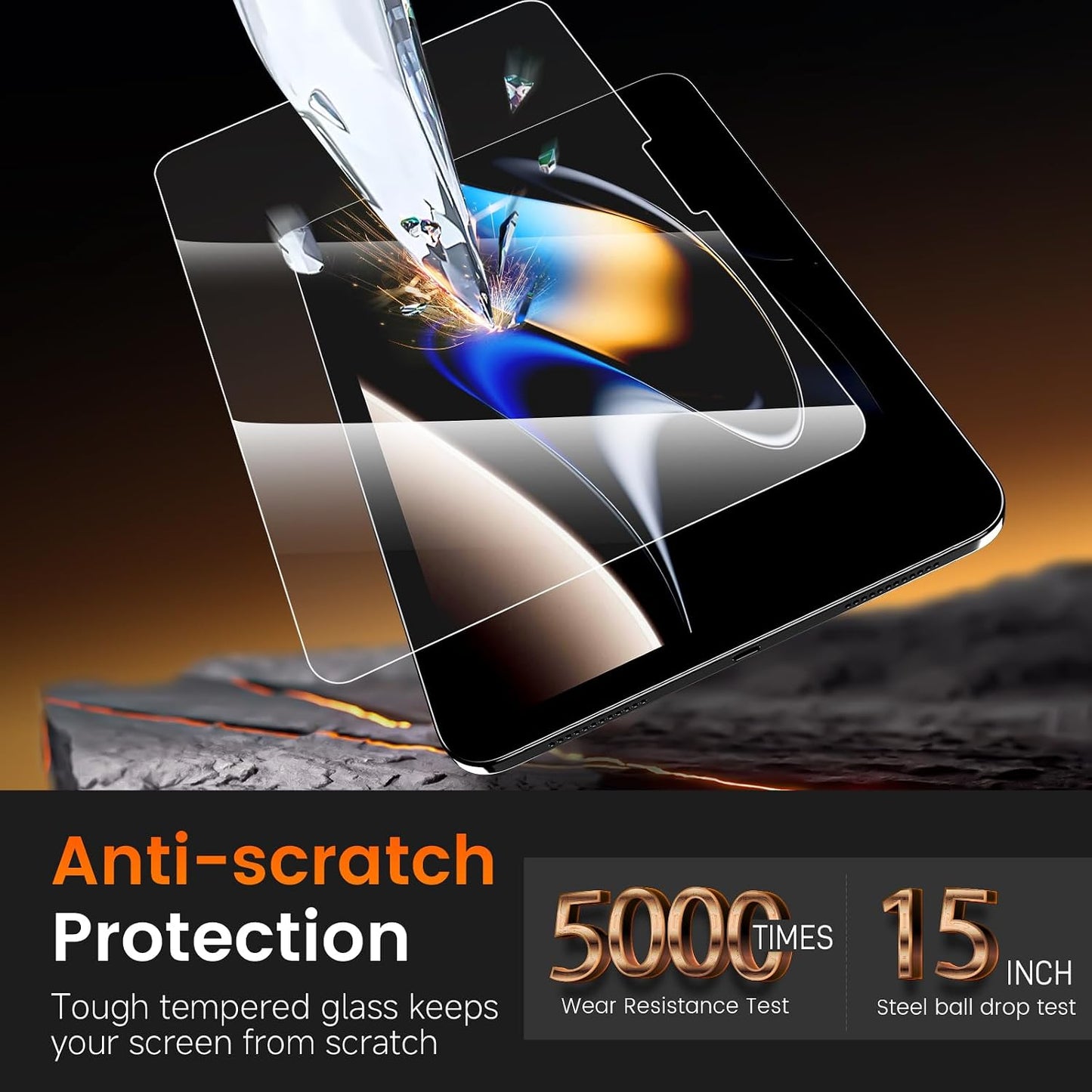 2 Pack 11th/10th Gen.(A16 2025/2022,11/10.9 inch)9H+ Easy-Install[12FT PandaShield for iPad Tempered Glass Screen
