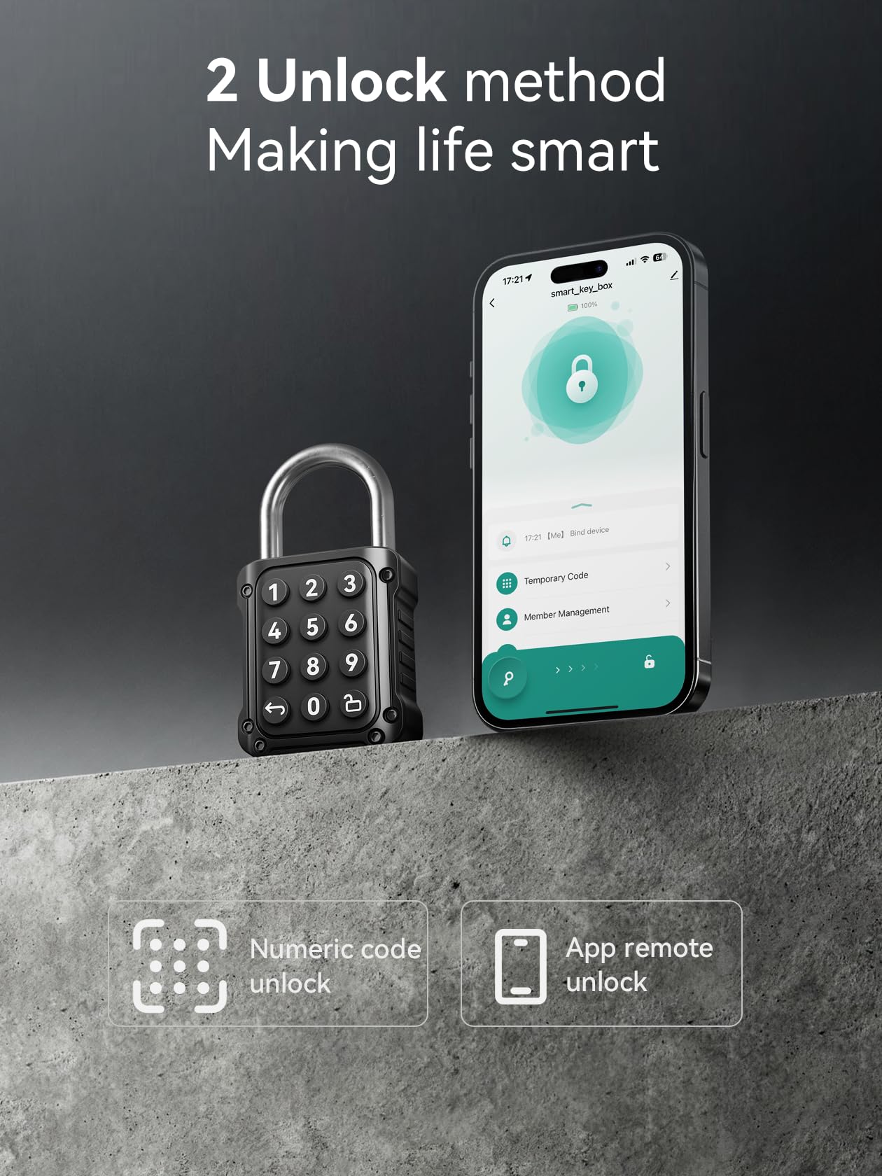 NexusLab Combination Lock, Locker Lock & Gym Locker Lock with TUYA App, High-Security, IP67 Rated, Zinc Alloy Anti-Corrosion, Perfect for Gym/School Locker, Privacy Safe