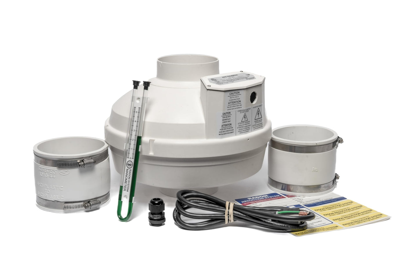 Festa AMG Maverick Radon Fan – 4“ Installation Kit - Quiet and Energy Efficient Radon Mitigation Inline Fans – High Performance 4” Duct Fan