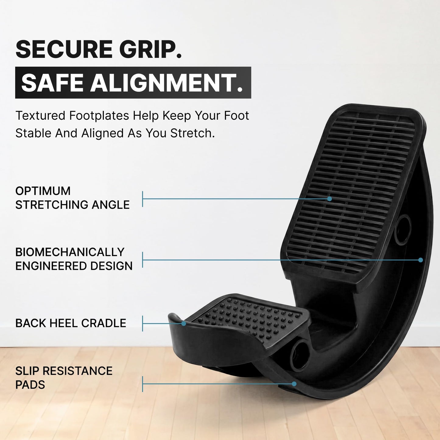 DMoose Fitness Foot Rocker & Foot Stretcher for Plantar Fasciitis & Achilles Tendonitis - Deep Hamstring & Heel Stretch for Improved Flexibility & Pain Relief - Durable & Non-Slip Calf Stretcher