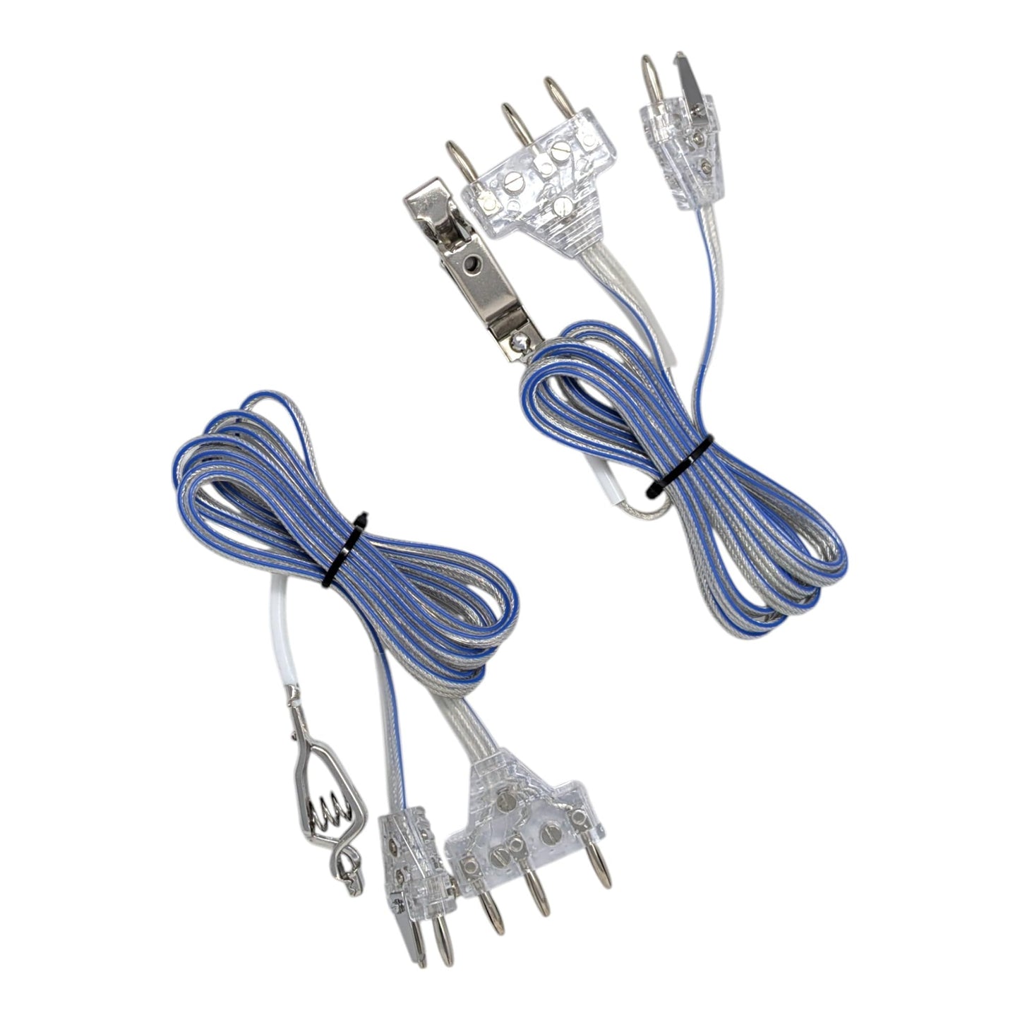 Fencing Club Fencing Foil/Saber Body Cord, Elite Series Bodywire, 2 Prong Cord, Clear Wire, Competition Approved (2 Pack)
