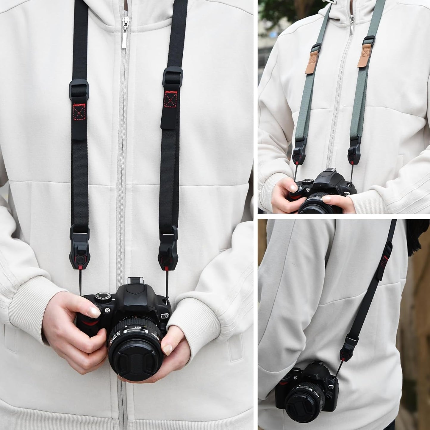 198 lbs 0.78 Inch Camera Strap Compatible for Peak Design Quick Release - Adjustable Length Load Capacity Quick