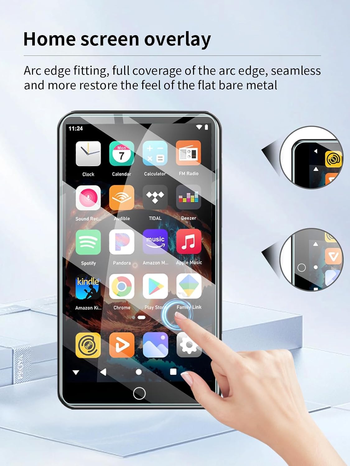UYRUREL MP3 5-inch MP4 MP3 3 Pack. Screen Protector for SWOFY Player Touch Screen Android Player, High-definition
