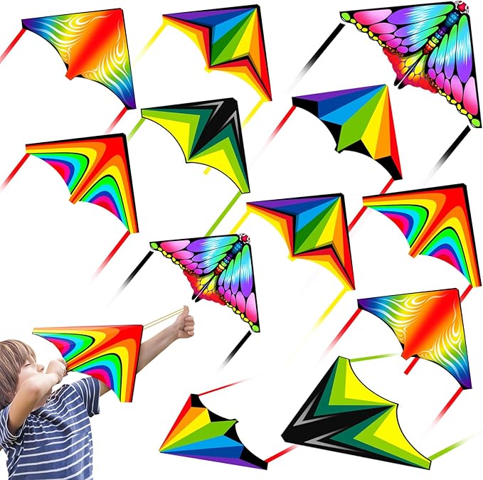 Mini Kites for Kids,Finger Launcher Kites Easy to Fly,Party Favors for Kids 4-8-12 Outdoor Toys Beach Games,Treasure Box Toys for Classroom Prizes Mini Kite Bulk