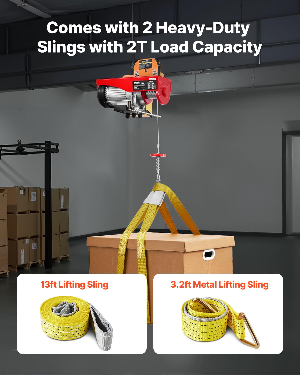 VEVOR 880lbs Electric Hoist with 14 FT Wired Remote Control, Electric Hoist 110 Volt with 20-40 FT Lifting Height for Garage Warehouse Factory