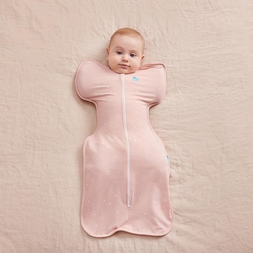 Love To Dream Swaddle UP - Baby Sleep Sack for Self-Soothing | Snug Fit, 1.0 TOG, Newborn 5-8.5 lbs, Powder Pink Twinkle