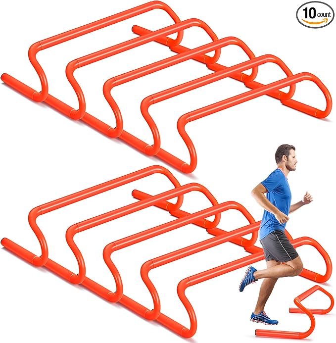 Wettarn 10 Pcs Speed Agility Training Hurdles Detachable Durable Hurdle Agility Plyometric and All Purpose Speed Training Equipment for Athletes Soccer Basketball