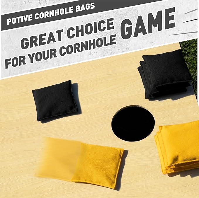 Cornhole Bags Set of 8 Regulation Corn Hole Bean Bags for Cornhole Game, Professional Weather Resistant Corn Hole Bags with Tote Bag