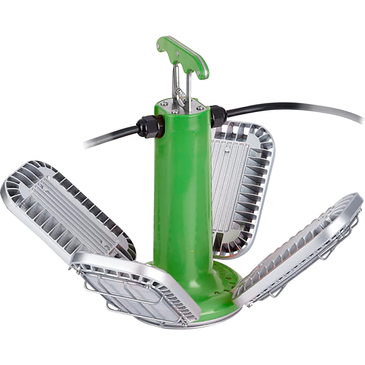 PowerSmith PTLK516-130 16,000 Lumen Temporary LED Work Light with 4 PIVOTING Panels, Quick-Mount Metal Hook, and 10 ft Power Cord-6 Unit Linkable