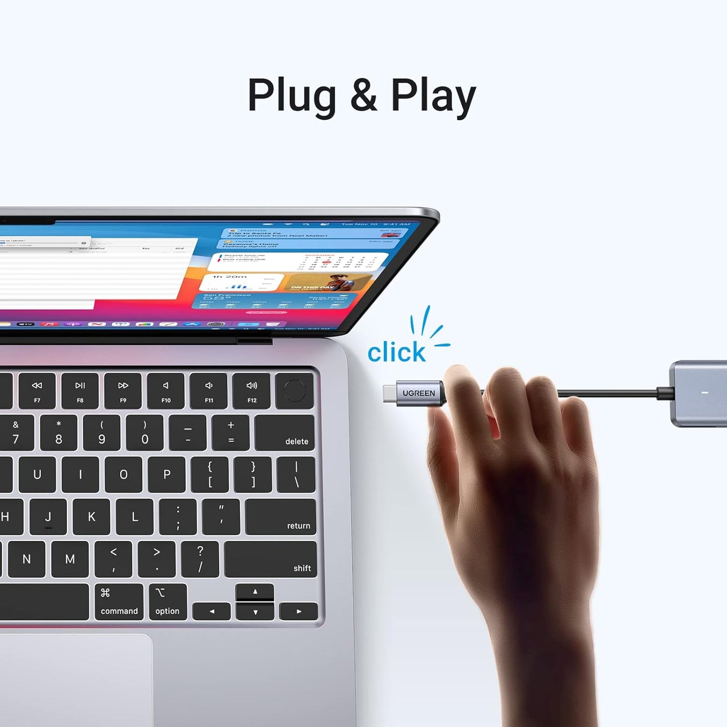 UGREEN 4 3.0 M4, S23, 0.5FT USB C to USB A Hub with USB for Laptop, MacBook Pro/Air, Mac mini iMac, iPad Pro