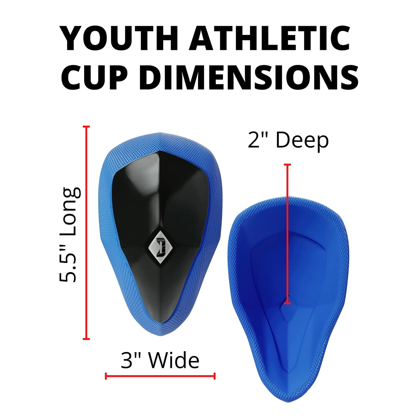 Diamond MMA Youth Boys' Athletic Cup Groin Protector w/Soft Rim ó Shock Absorbent, No-Shift