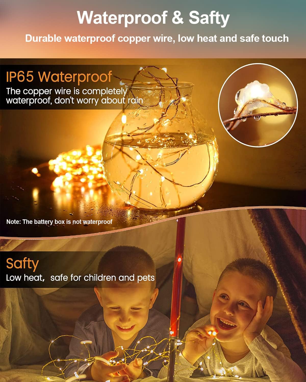 Skiennix 20 Pack Fairy Lights - Battery Operated 3.3ft LED Mini String Lights for Weddings & Parties | Warm & Cool White