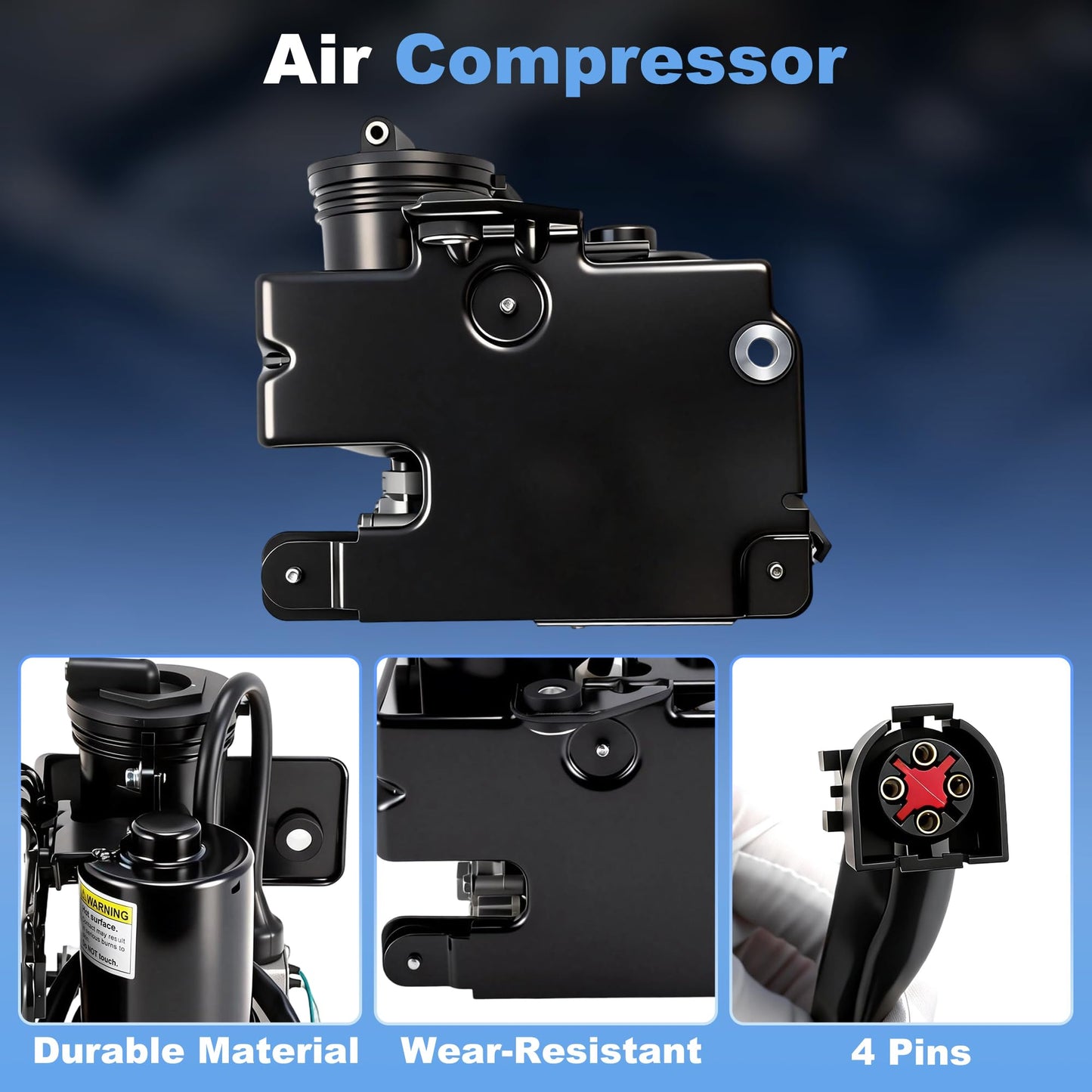 Motoforti Air Suspension Compressor Pump for Ford Expedition for Lincoln Navigator 2007-2018 7L1Z-5319-AE Air Ride Compressor Level Control with Bracket 949-202 7L1Z-5319-A