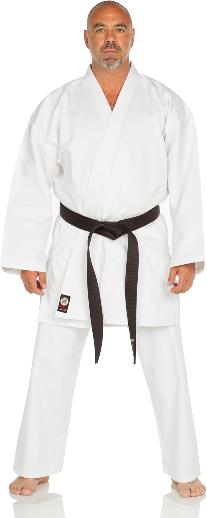Ronin Medium Weight Karate GI Middleweight Martial Arts Karate Uniform - 9.5 oz Cotton, White Belt Included