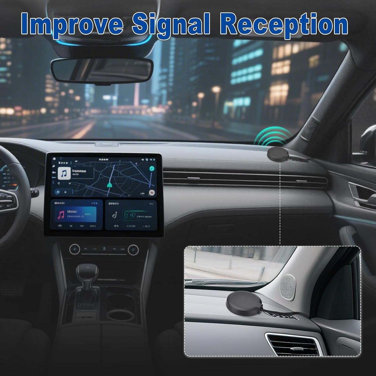 Superbat 4G 4G LTE Cellular GPS Adhesive Magnetic Mount Combination Antenna with SMA Male Connector for LTE Industrial