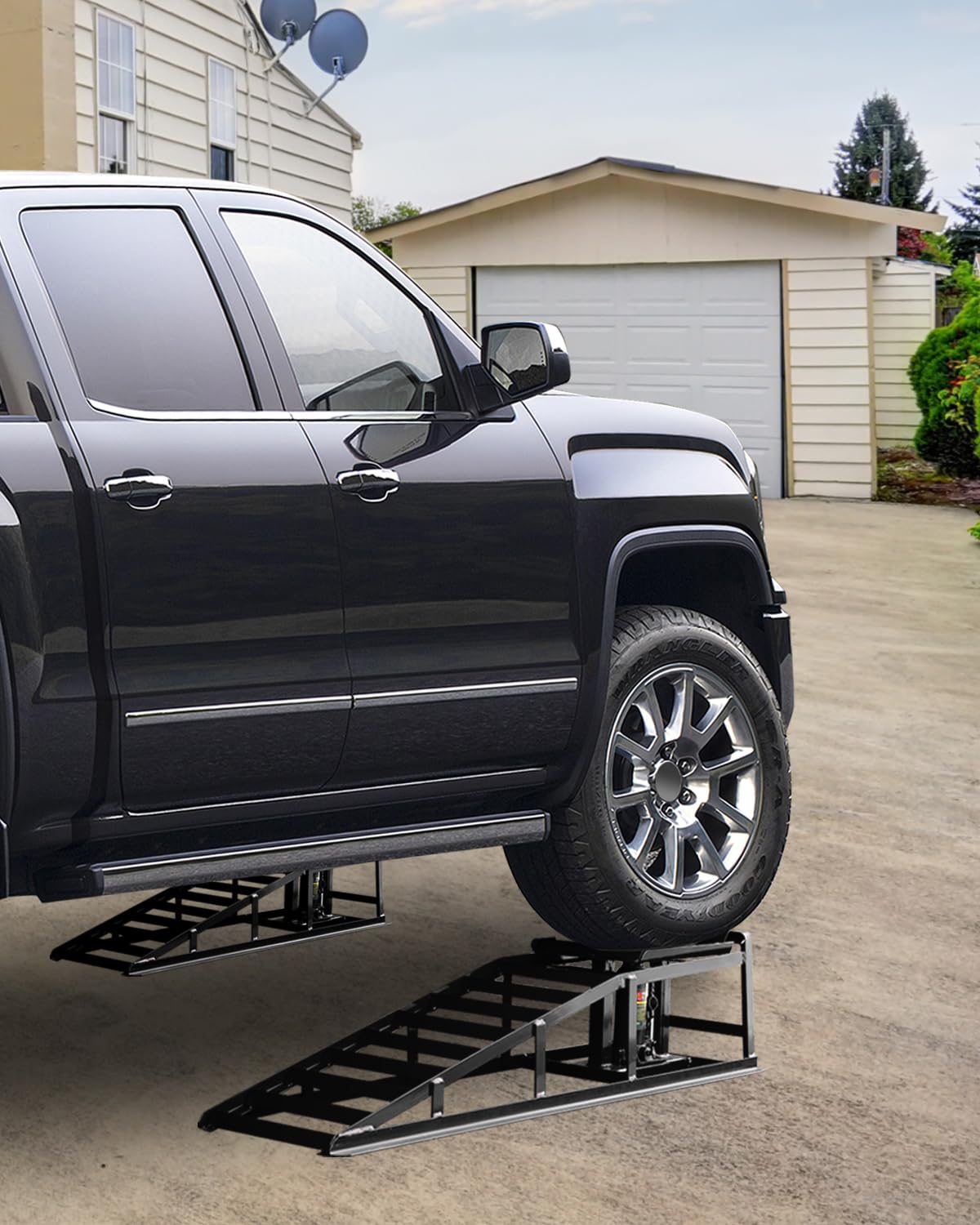 Hydraulic Car Ramps, 5t 11000Lbs Low Pro-File Car Lift Service r-Amps, Heavy Duty Steel Hydraulic Vehicle r-Amps for Car Truck Trailer Garage Repair - 2 Pack