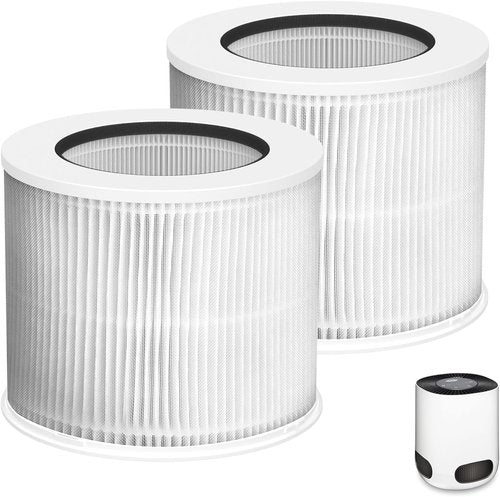 Clorox 12020 HEPA Filter Replacement - Compatible with Tabletop Air Purifiers | 2 Pack, 200 Sq. Ft. Capacity