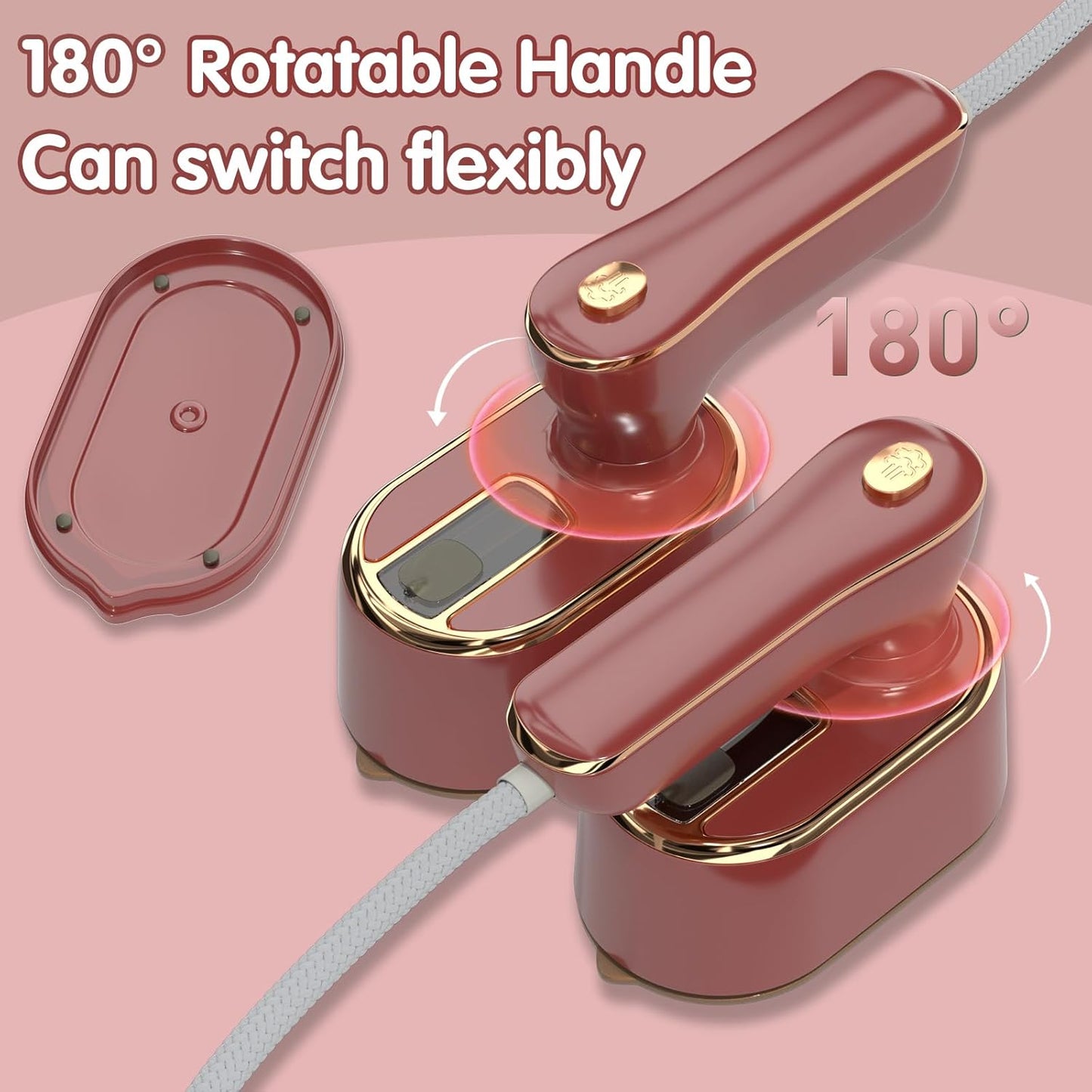 Winered Travel Steamer Iron - Mini Portable Ironing Machine for College Dorm & Home Essentials