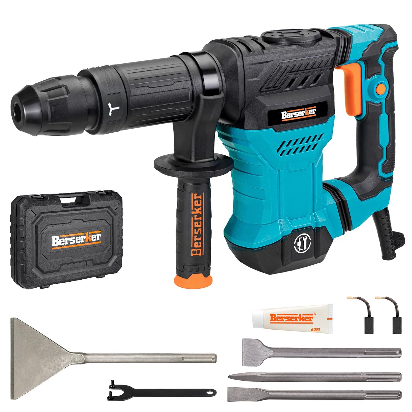 Berserker 12-Pound SDS-Max Demolition Jack Hammer with 6 x 15 In. SDS Max Wide Scaling Chisel